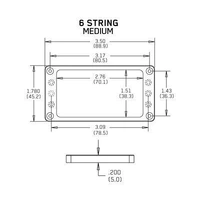 EMG Flat 6 Medium Pickup Mounting Ring Black
