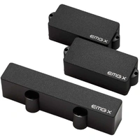 EMG PJX-Set Active PX/LJX Bass Ceramic Short Coil Pickup Set bass Guitar Black