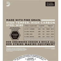 D'Addario ENR70 Half Round Semi Flat Bass Guitar Strings, Super Light 40 - 95