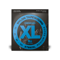 D'Addario ETB92SL Tapewound Bass Guitar Strings, Medium, 50-105, Super Long Scale
