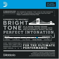 D'Addario EXL110-10P 10 Sets Nickel Wound Electric Guitar Strings, 10 - 46 