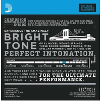 D'Addario EXL157 Nickel Wound Electric Guitar Strings, Baritone Medium, 14-68