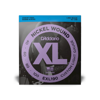 D'Addario EXL190 Nickel Wound Bass Guitar Strings, Custom Light, 40-100, Long Scale