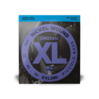 D'Addario EXL280 Nickel Wound Piccolo Bass Strings, 20-52, Long Scale