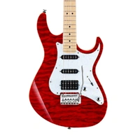 Cort G250DX TR - Trans Red Electric Guitar Quilted Maple Top