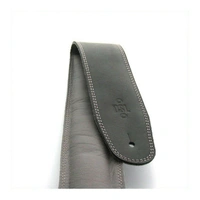 DSL Padded Garment Leather Guitar Strap 2 1/2" Black/Grey  Hand Made Australia
