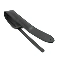 DSL Padded Garment Leather Guitar Strap 3 1/2" Black/Black Hand Made Australia