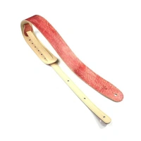 DSL Garment Premium  Exotic  Leather Strap 2.5" Hand Dyed Red  Made in Australia