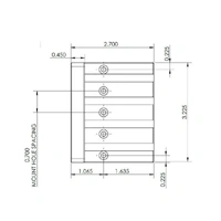 Hipshot 5K400G 4-String KickAss Bass Bridge, Gold