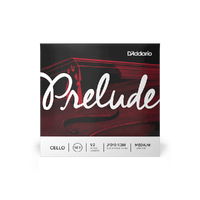 D'Addario Prelude Cello Single D String, 1/2 Scale, Medium Tension