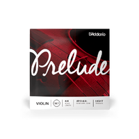 D'Addario Prelude Violin String Set, 4/4 Scale, Light Tension