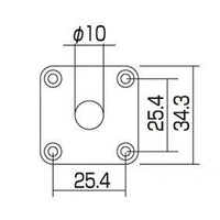 Gotoh Heavy Duty Square Jack Plate - Gold