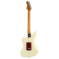 JET JJ-300 P90 Electric Guitar - Roasted Maple, Olympic White