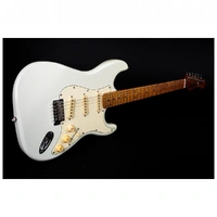 Jet JS-300 SSS Electric Guitar Olympic White  - Roasted Maple Neck
