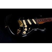 JET JS-380-BK-G Electric Guitar - Black with Gold Hardware