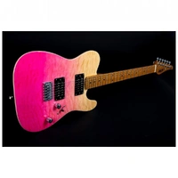 Jet  Guitars  JT-450 Quilted Maple Top Electric Guitar - Transparent Pink