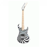 Kramer The 84 Electric Guitar - 3D Black White Swirl with EVH D-Tuna
