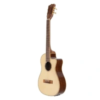 Kala Solid Spruce Top Koa Gloss Baritone Cutaway Ukulele - Acoustic / Electric