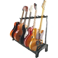 K&M 17515 Guardian 5, Five-Guitar Stand (Black)