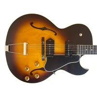 King Snake Curtis P90 Hollowbody Electric Guitar, Tobacco Sunburst c/w Case