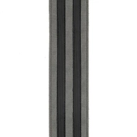 D'Addario Deluxe Leather Guitar Strap, Racing Stripes, Grey with Black Stripes