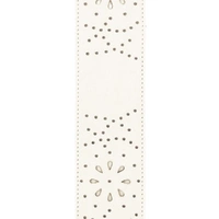 D'Addario Leather Guitar Strap, Perforated White