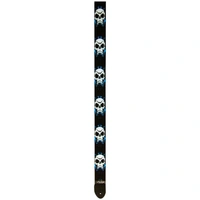 Perri's Straps LPCP-290  2" Polyester Guitar Strap Lightning Skulls Adjustable 