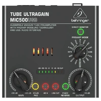 The Behringer Audiophile Ultragain MIC500USB Vacuum Tube Preamplifier