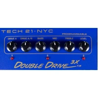 Tech 21 Double Drive 3X MOD Overdrive Guitar Effects Pedal with 3-Channel EQ