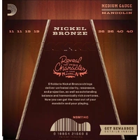 D'Addario NBM1140 Nickel Bronze Mandolin Strings, Medium, 11 - 40 Full Set
