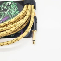 NVE Guitar Instrument Cable gold plated Plugs 10ft - 3m Straight to Straight - Gold