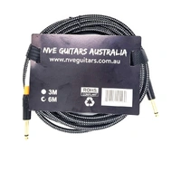 NVE Guitars Instrument Cable gold plated Plugs 20ft - 6m Straight to Straight- Black