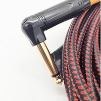 NVE Guitars Instrument Cable gold plated Plugs 20ft - 6m Straight to Angle - Red
