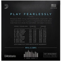 D'Addario NYXL1138PS Nickel Wound E9 Pedal Steel Guitar Strings, Regular Light, 11-38