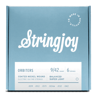 Stringjoy Orbiters | Balanced (9-42) Coated  Electric Guitar Strings 4 Sets