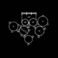 Pearl Roadshow 22" 5pc Drum Kit Package Jet Black Inc Cymbals & Hardware