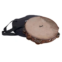 Pearl  Tambourine Concert German Silver And Copper Jingles With Bag