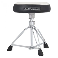 Pearl Roadster 15" Vented Round  Cloth White Cushion Drum Throne