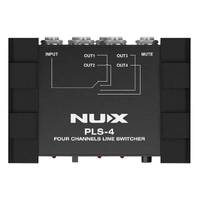 NU-X Mini 4-Channel Line Switcher 1 Input to 4 Outputs or 4 Inputs to 1 Output