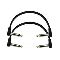 D'Addario Right Angled Flat Patch Cable - 6" Twin Pack - 2 cables