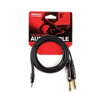 D'Addario Custom Series 1/8ƒ?� to Dual 1/4ƒ?� Audio Cables