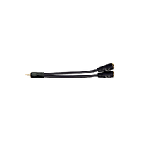 D'Addario 1/8 Inch Male Stereo to Dual 1/8 Inch Female Stereo Adaptor