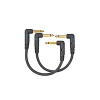 D'Addario Custom Series Patch Cable, 2-pack, Right Angle, 6 Inches