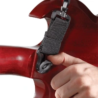 Planet Waves by D'Addario 25HYB00 Hybrid Leather Guitar Strap - Black
