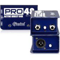 Radial Pro48 1-channel Active 48v Direct Box Phantom-powered High-resolution Active Direct Box 