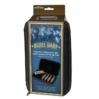 Hohner Case of Blues - 5-pk (G, A, C, D, E) Made in Germany with Case Blues Harp