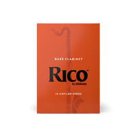 Rico by D'Addario Bass Clarinet Reeds, Strength 4, 10 Pack