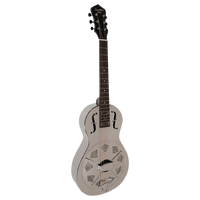 Recording King Nickel Parlor Resonator   Guitar - Bell Brass Body