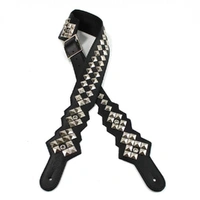 DSL Premium Garment Leather Guitar Strap Tribute pyramid stud 