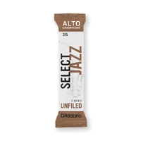 D'Addario Select Jazz Unfiled Alto Saxophone Reeds, Strength 3 Soft, 25 Box